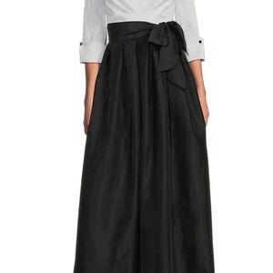 Jessica Howard Black Maxi Dress with Waist Tie